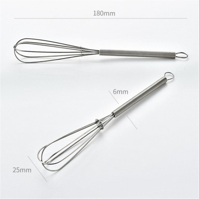 430 Stainless Steel Mini Egg  Beater With Manual Handle Cooking Utensils For Baking Cream Stirring