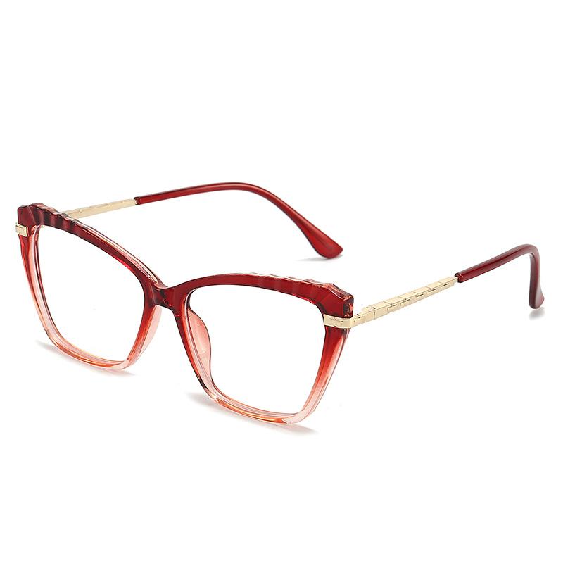 New Cat's Eye Anti-blue Flat Mirror Simple Retro Women's Glasses Frame Can Be Fitted with Glasses Frames.