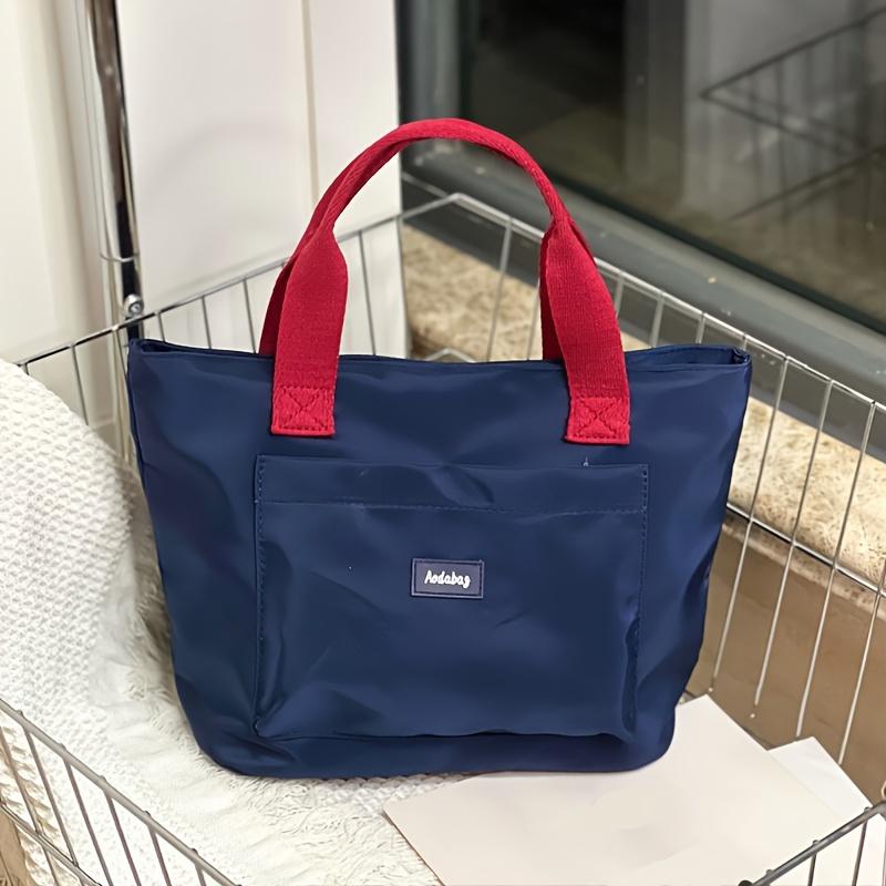 Casual Handbag Simple Contrast Color Casual Fabric Women s Handbag for Work and Commuting Suitable for Mother s Day and Teacher s Day синий 1100₽