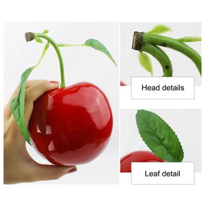 Dvojité třešňové ozdoby Simulace modelu jídla Fotografie Průměr 10 cm Pěnové umělé třešně Ovocné rekvizity Domácí dekorace