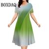 Women Mini Dress Summer  Fashion Casual Plus Size Loose Short Sleeve Dresses