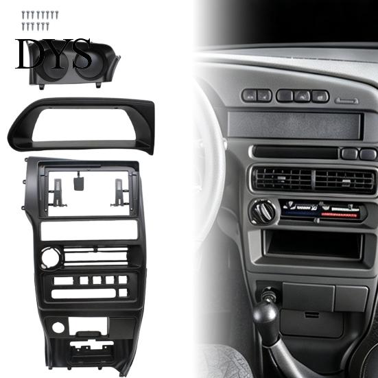 Vehicle Stereo Wiring Harness 9 Inch Car Radio Dash Fascia Kit for Lada Samara 2002-2014 Left Double Din Adapter Hand Drive, Frame Bezel Android Head