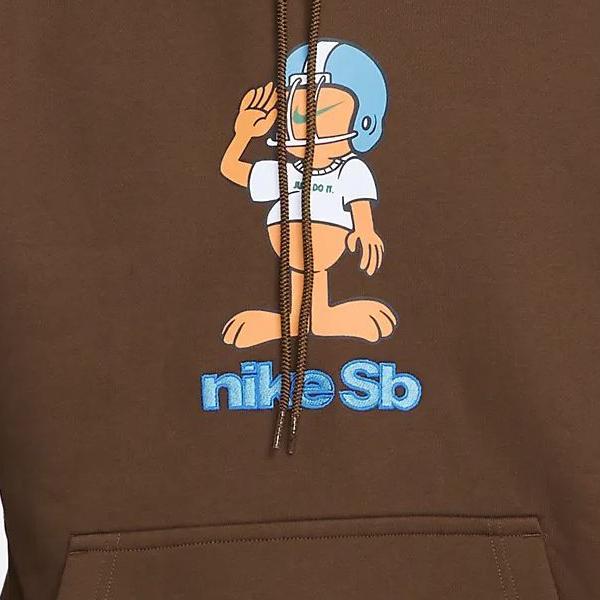 Nike Sweatshirts Men's Chocolate Hooded Moderate Regular FN0548-259