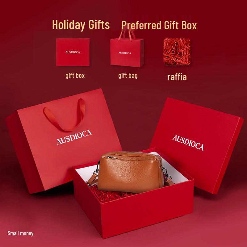 2025 Summer Women's Cowhide Crossbody Phone Bag - Soft Leather, Large Capacity Clutch & Shoulder Bag