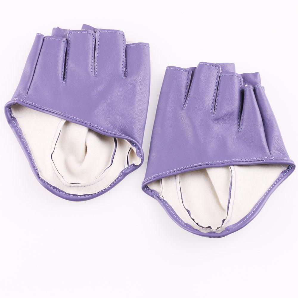 New Half finger Leather Gloves European and American Women's Half Palm Gloves Stage Nightclub Pole Dance Performance Half Finger Gloves