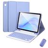 10.9" iPad A16 Protective Case with Detachable Bluetooth Keyboard, Magnetic Pen Slot, Leather for 10th Gen