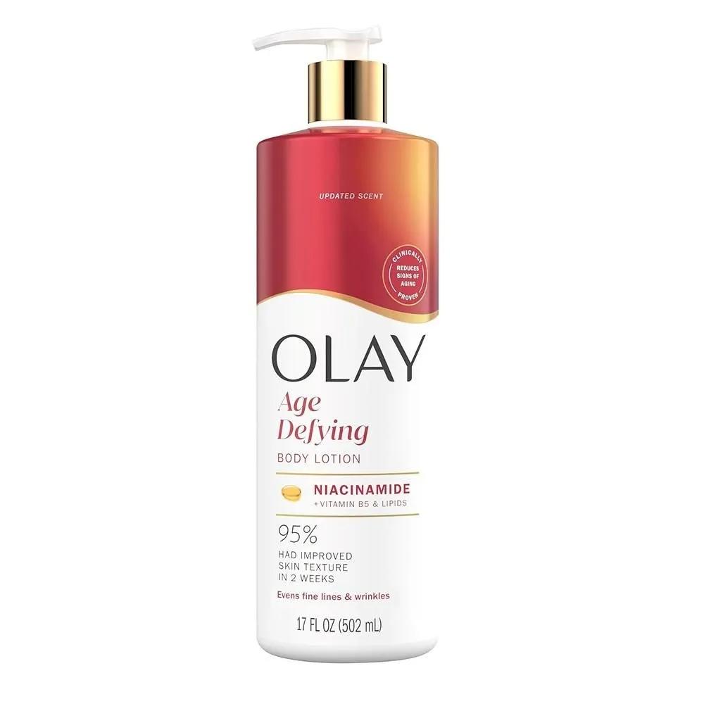 Olay Body Lotion 502ml 1 Pack Age Defying Olay Body Lotion for Women, Age Defying with Niacinamide Serum