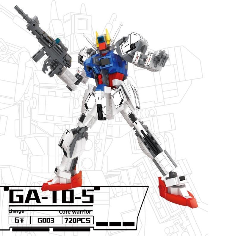 Warriors Mecha Robot Assemble Building Block Models Toys Desktop Gift Ornaments