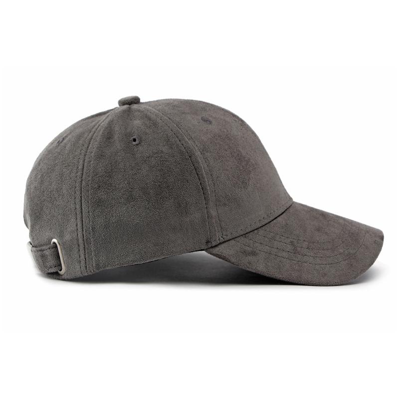 Unisex Suede Baseball Cap Adjustable Solid Color Sun Hat for Men Women Outdoor Sports