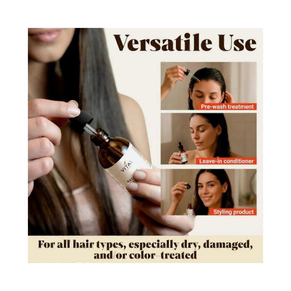 3PCS Vital Strands  Organic Batana Oil for Hair Growth for All Hair Types 60ml