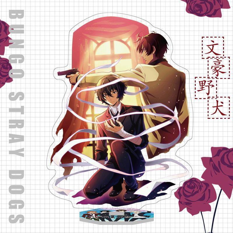 Japan Bungo Stray Dogs Anime Figur Acryl Stand Modell Spielzeug Dazai Osamu Nakahara Chuuya Ryunosuke Akutagawa Schreibtisch Dekor
