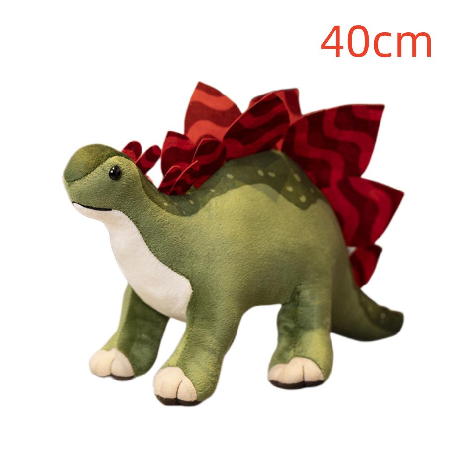 Simulation Dinosaur Plush Toy Lifelike Triceratops Ankylosaur Stegosaur Serpentine Dragon Plushies Doll Cartoon Soft Kids Toys