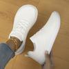 TUINANLE Modische Damen Flache Sneaker Bling Rosa Dicke Sohle Schnürung Glänzend Trend Freizeit Atmungsaktive Schuhe