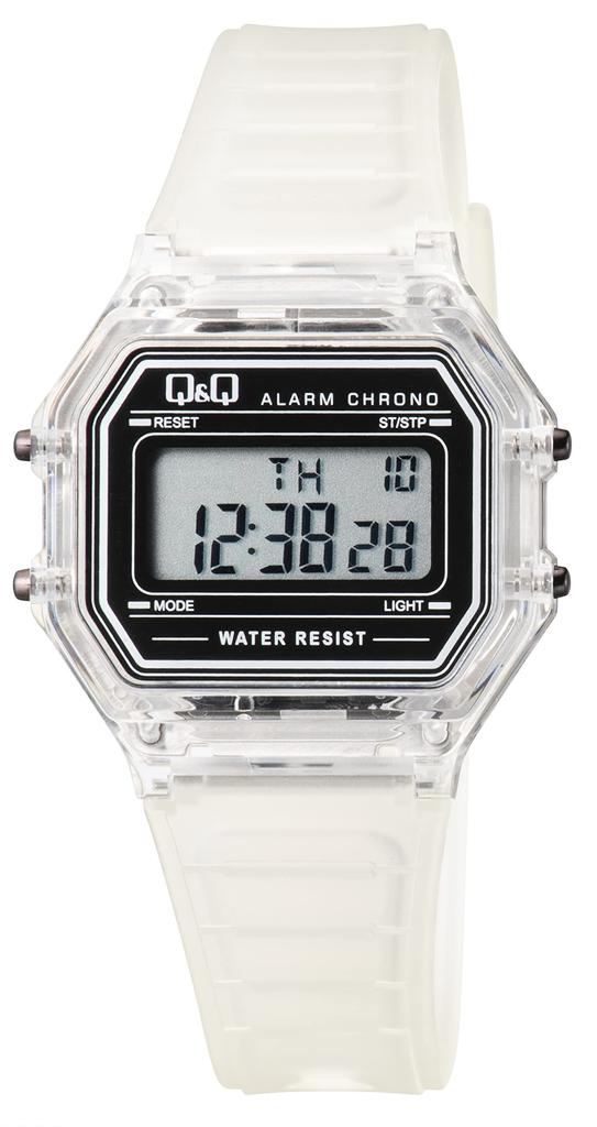 and Digital Urethane Clear [Cue Cue] Watch, Multifunctional, Waterproof, Band, G01A-003VK,