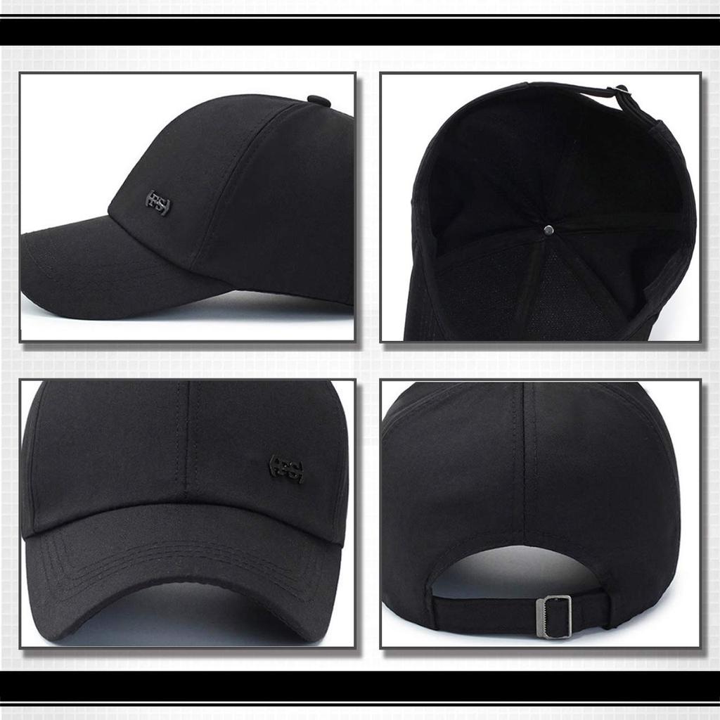 WHITE FANG Schlichte Kappe Logo Stilvoll Einfach Cool Schirm CA301 Herren Damen (02 Marineblau)