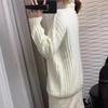 Pullover Sweater Autumn And Winter 2022 Vertical High Neck Sweater Women Loose Slouchy Pullover Solid Knitted Sweater Pullover