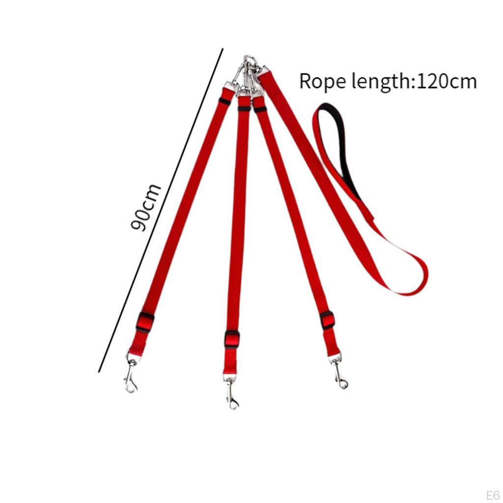 3 in 1 Dog Leash Detachable Belt, Sturdy, Adjustable,Triple for Large Medium Small