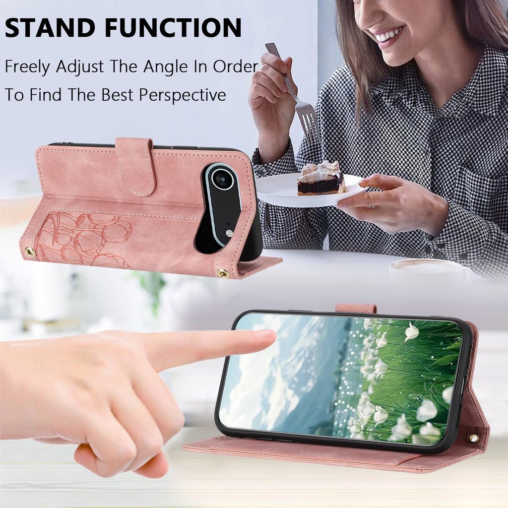 Luxusní Tulipánové Karty Solt Peněženka Flip Kožené Pouzdro na Telefon pro iPhone 17 Pro Max 16 Plus 15 14 13 12 Taška Book Popruh Stojánek Kryt