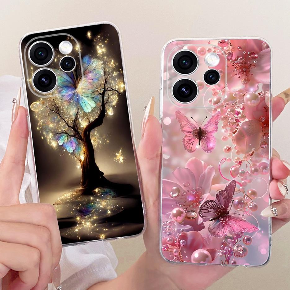 For Oppo Reno 15 FS Case Reno15 F 5G CPH2801 Luxury Butterfly Painted Cover Soft Slim Phone Case For Oppo Reno15 Pro Fundas Bags