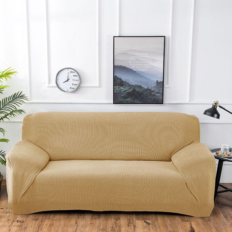 Luxurious Stretch Home Chair Sofa Cover In Solid Color For All Season Comfort