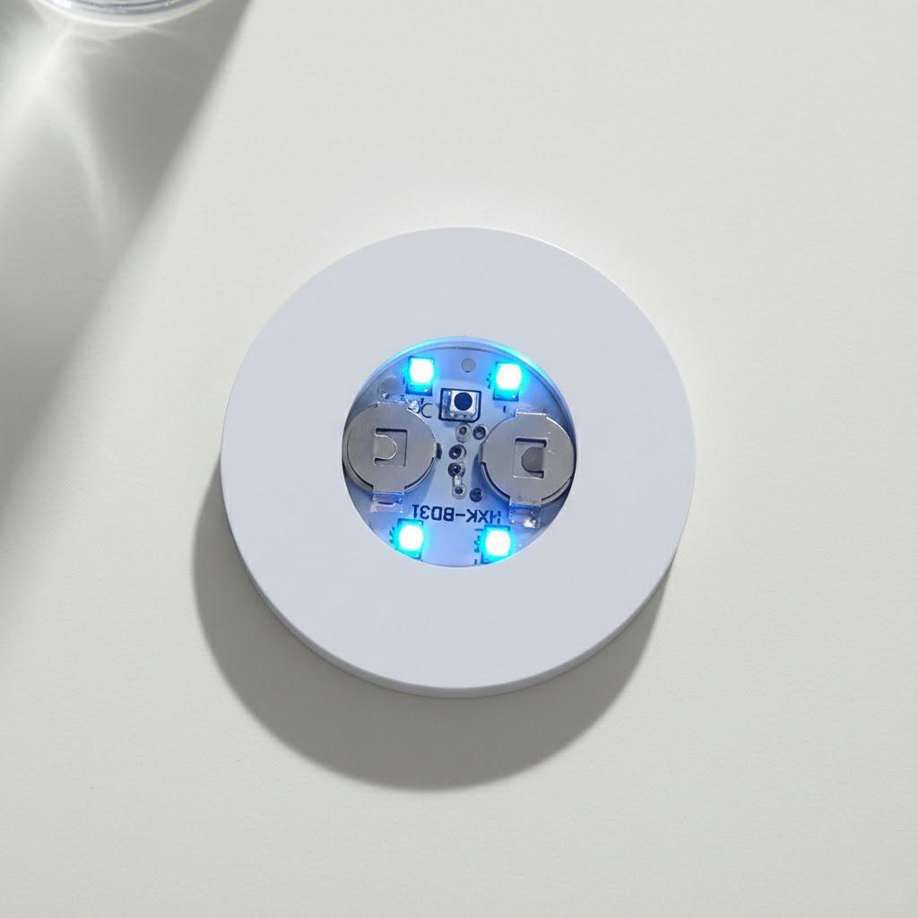 

LED Light Up Coasters Stickers Luminous Cup Mat for Liquor Bottle Drink Club Bar Party Car Wedding Vase Decor синий
