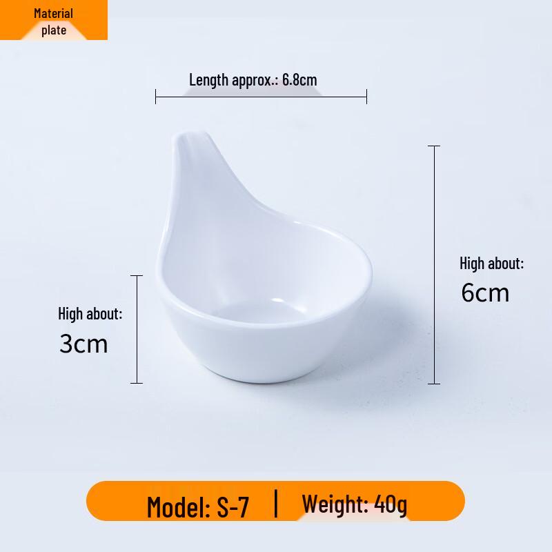 KANGMO 10-Piece Fan-Shaped Melamine Dipping Dishes Set
