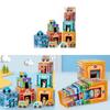 Wooden Stacking Toy Set For Early Education And Logic Development With Traffic Scene For Kids