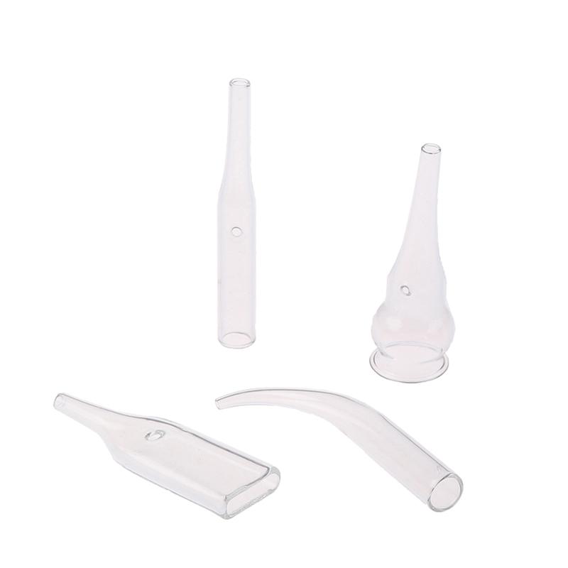 4Pcs/Set Blackhead Removal Glass Pipes Face Pore Cleanser Vacuum Extractor Tube