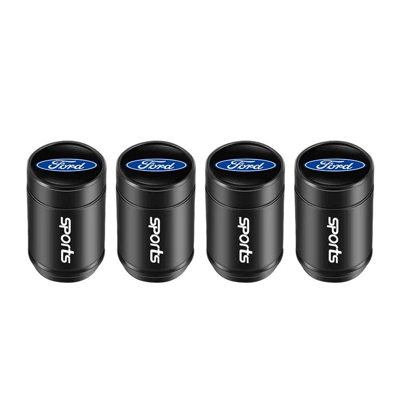 New 2026 Car Sticker 2025 Hot 4Pcs 3D Aluminum Alloy Car Wheel Tire Air Valve Dust Caps For Ford MAX Ranger Focus Fiesta Mondeo