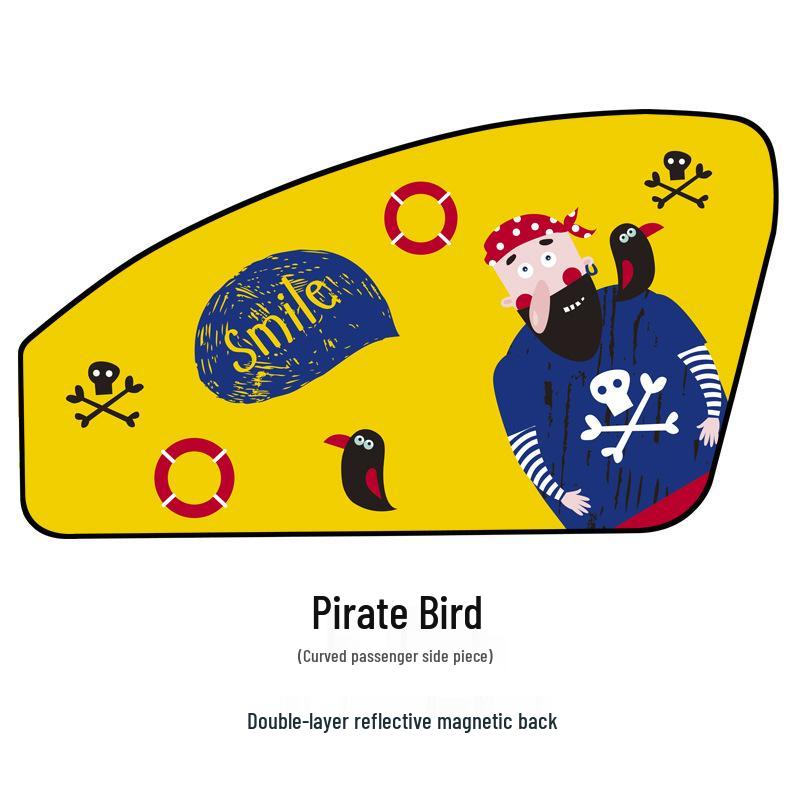 Car Magnetic Curtains - Cartoon Pirate UV Protection Blackout Sunshade