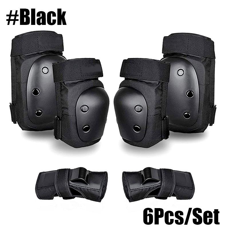

Наколенники, налокотники с защитой запястий, подушечки для скейтборда для детей и взрослых, комплект защитного снаряжения 3 в 1 для катания на скейтборде S