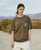 Peullukeu Rivet Pocket Pigment Workwear Short Sleeve T-Shirt Brown Fst739