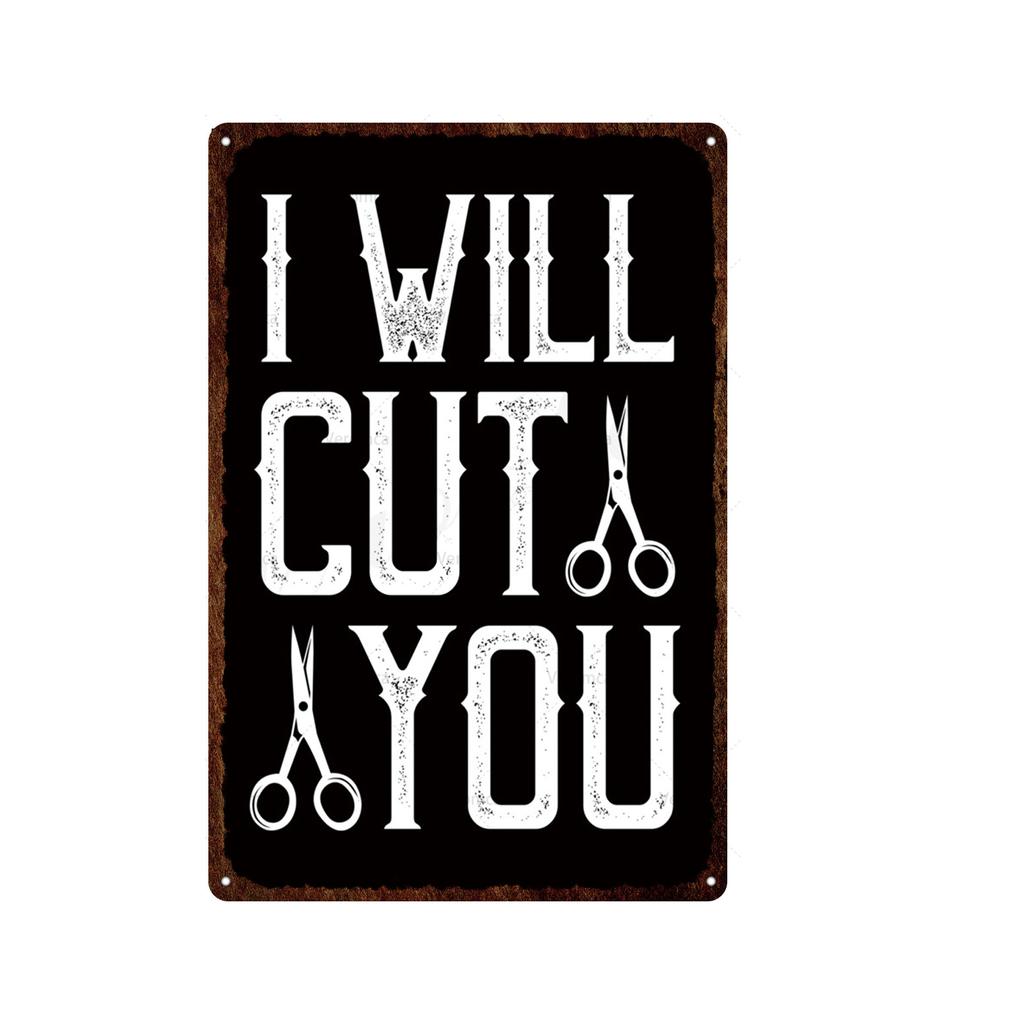 Outils de barbier de Style européen, signe en étain en métal, plaque murale Vintage, décor de magasin de tatouage, Plaques de peinture imprimées artistiques