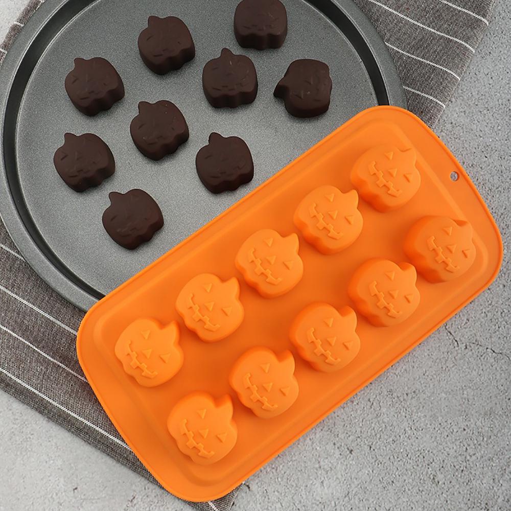Halloween Mold Baking Cookie Mold Chocolate Wizard Hat Skull Ice Grid DIY Dropper Pumpkin Shape
