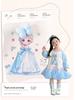 Autumn 2025 Girls' Cartoon Sweatshirt Mesh Dress with Bowknot - Sweet Baby Princess Dress