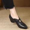 Keilabsatz Mutterschuhe lässige einzelne Schuhe Damen Saison neu runde Spitze große Größe Damen High Heels