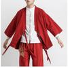Japanese Kimono Cardigan Chinese Style Linen Haori Yukata Streetwear Traditional Samurai