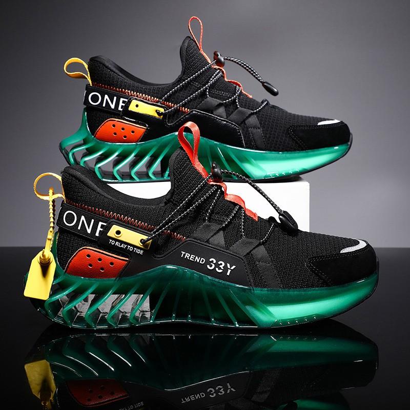 Mens Breathable Mesh Sneakers With Hollow Sole Casual Running Shoes Low Heel Youth Fashion Dad