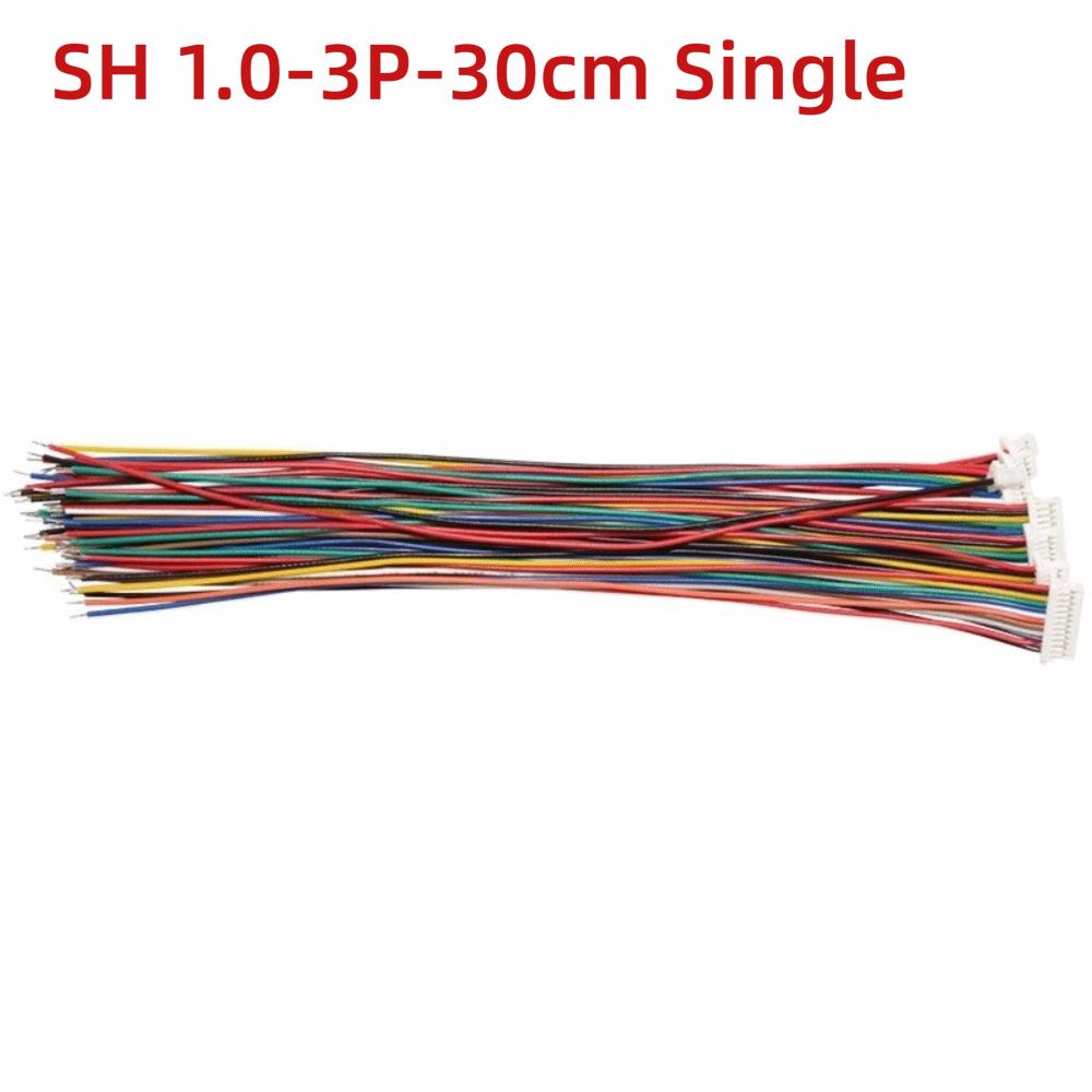 10Pcs 28AWG Copper SH1.0 Terminal Wire Single Head Single Head Connector  Mini Device Repair