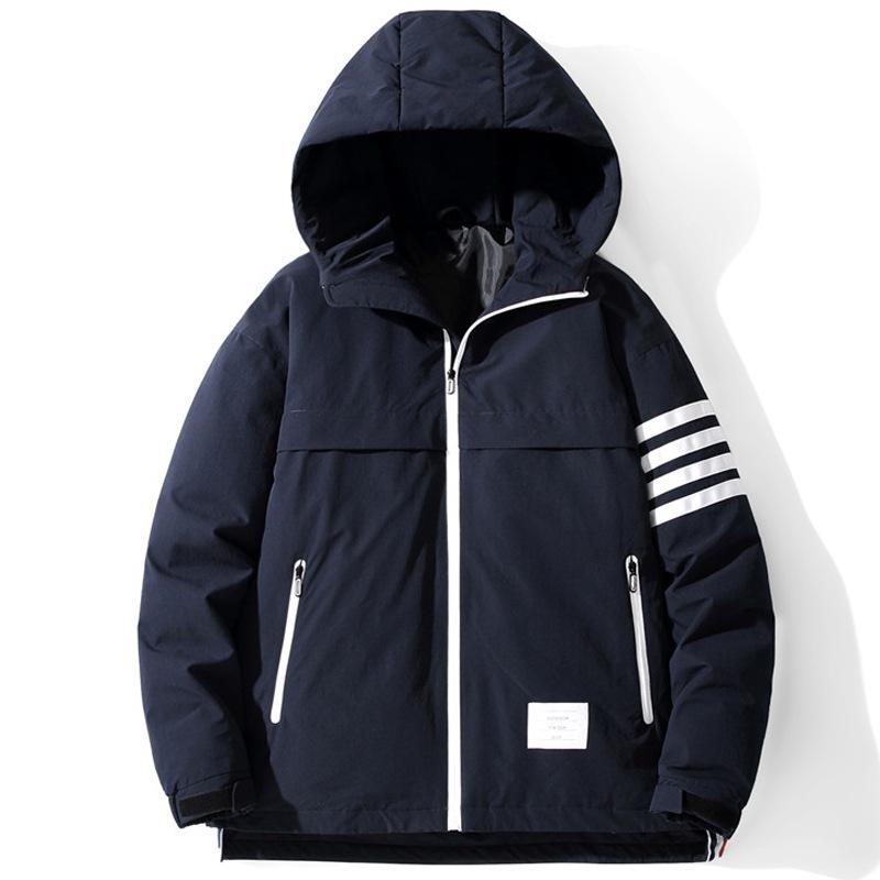 

Мужская зимняя повседневная теплая куртка на утином пуху, молодежная мужская куртка 3XL