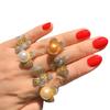 Simple Australian Fritillary Pearl Open Ring Women's Fashion Color Treasure Vintage Ring Jewelry