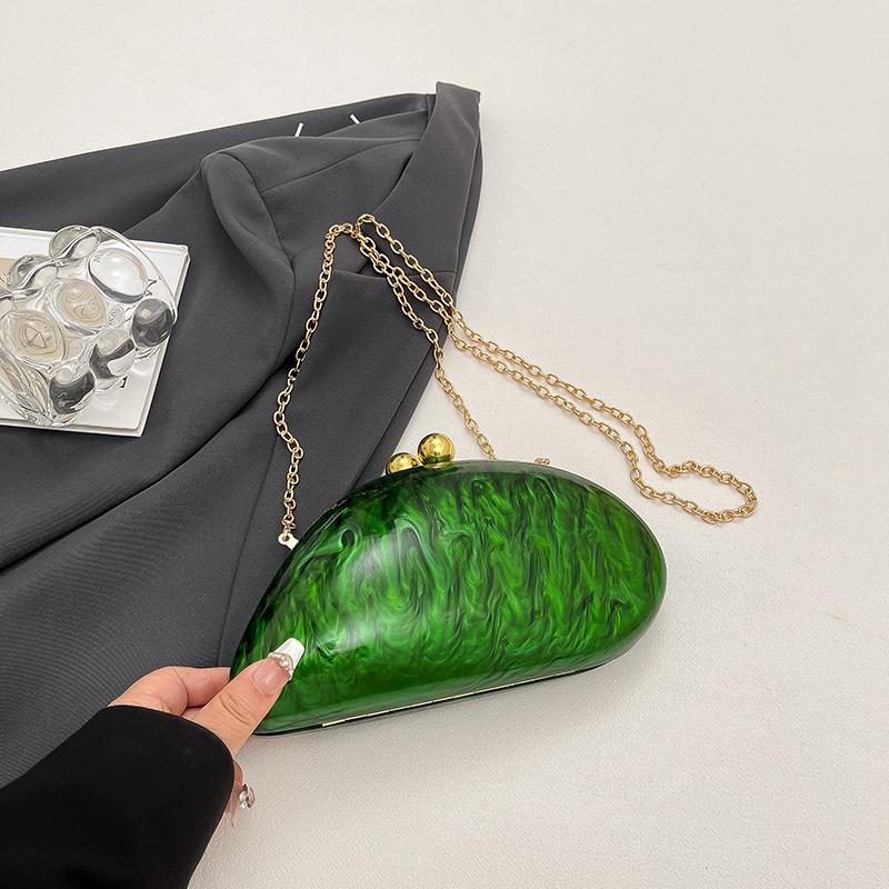 Geometric Shell Clutch Bag Acrylic purse women wedding evening party cute ivory pearl color handbag Small Crossbody Phone bag