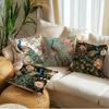 Peacock And Floral Patterns Digital Printing Pillow Cover Short Plush Suitable Living Rooms Bedrooms Sofas Throw Cushion Cover