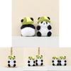 Charming Short Plush Panda Pendant Cute Hat Stuffed Animal Keychain For Kids