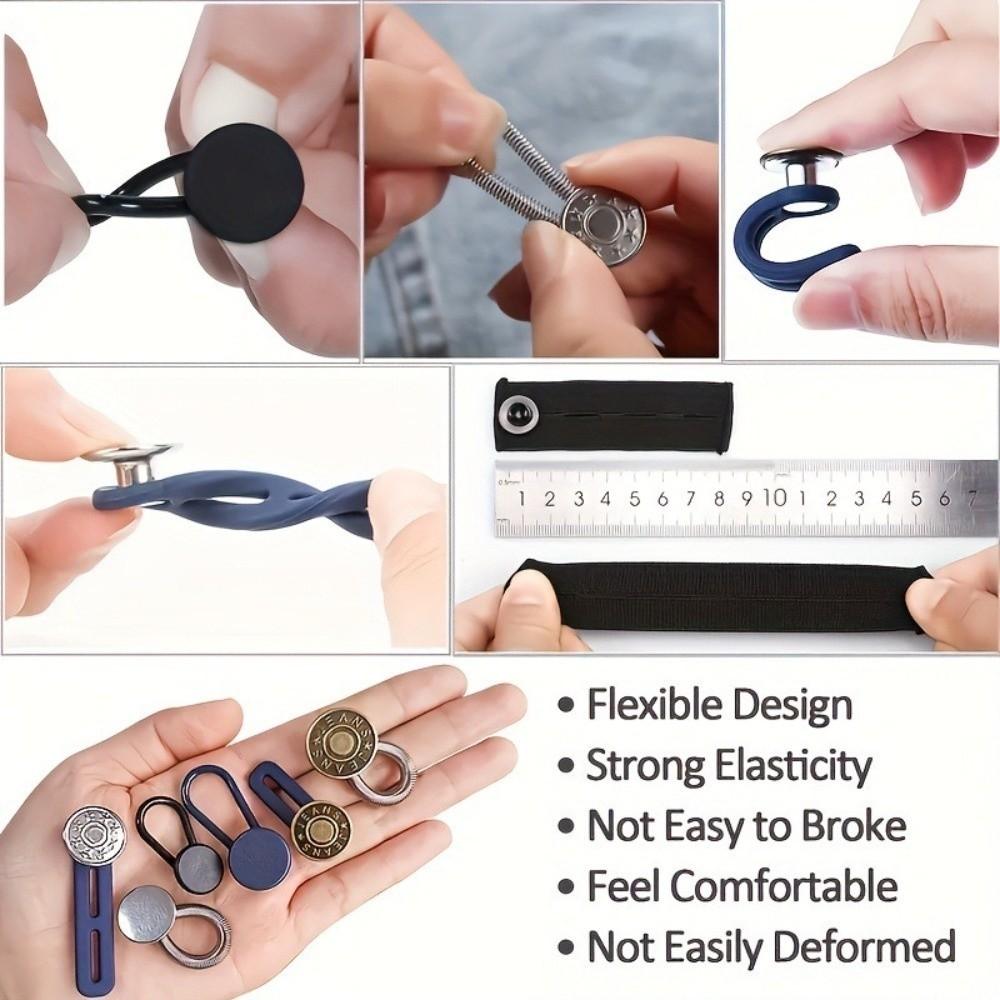 12/16/24/26 pcs Strong Elasticity Waist Extender Buttons Button Style No Sew Extensions  for Jeans