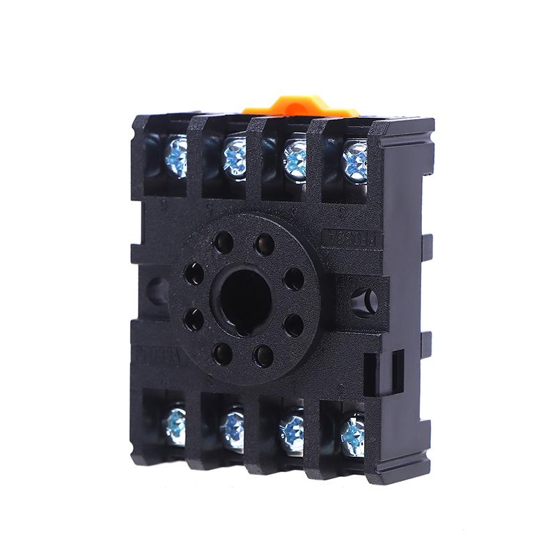 1/5Pcs Pf083A Power Relay Base Socket 8 Pins Relay Socket For Mk2P Ah3 Asy Dh48S Rail Mounting