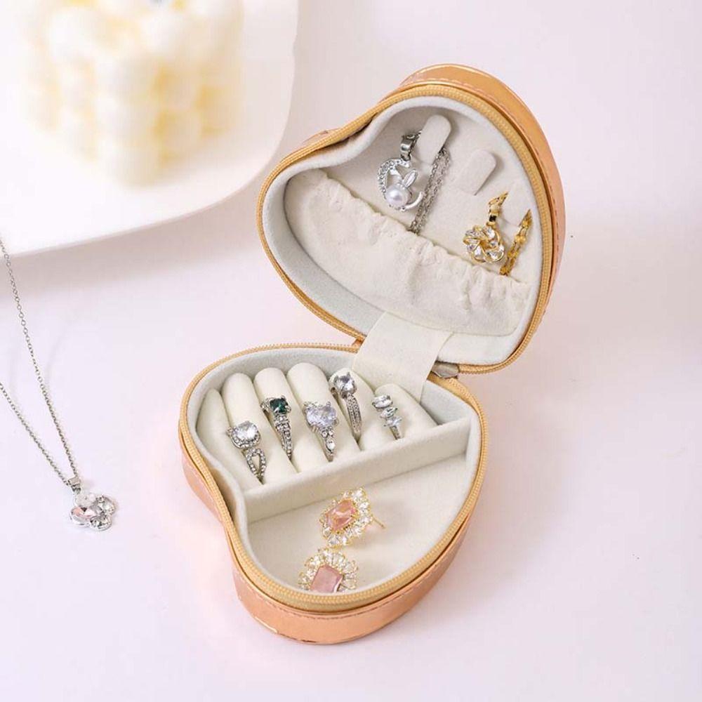 Anti-Scratch Travel Jewelry Organizer Box Bracelet Carrying Case for Necklaces, Earrings, Rings