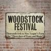 Vintage 1969 Metalowa Sztuka Ścienna Dekoracja Festiwalu Muzycznego Rustykalny Żelazny Znak Cytat z Woodstocka Prezent do Jaskini Mężczyzny Dekoracje do Domowego Baru