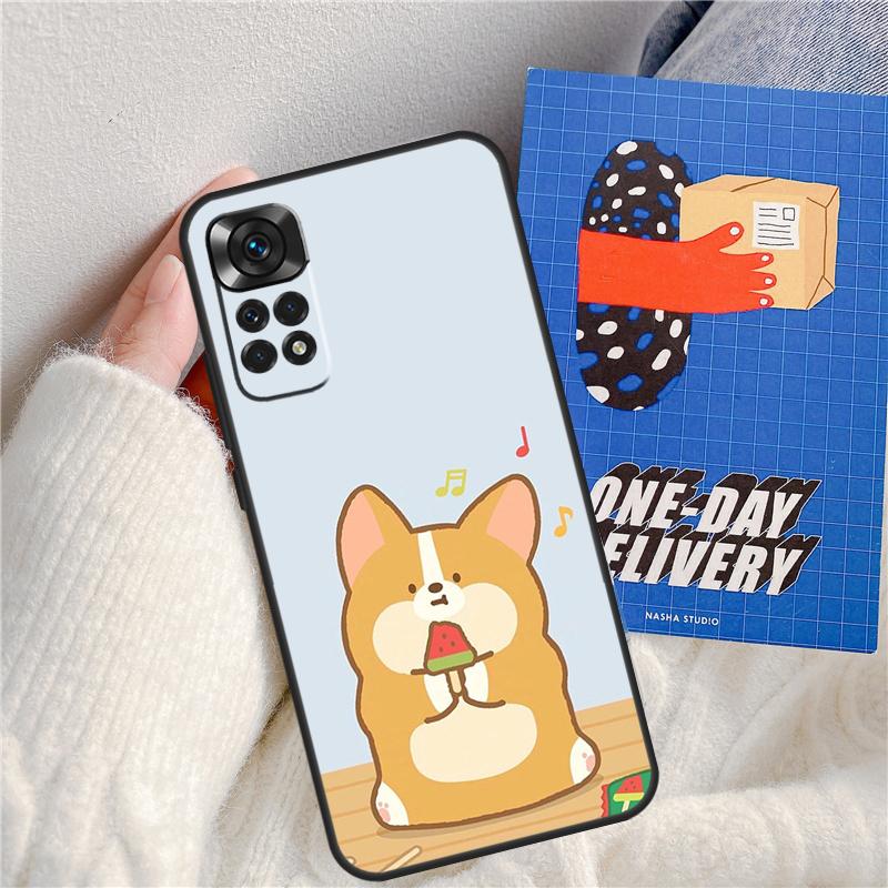 Cartoon Corgi Funda For Xiaomi Redmi Note 14 Pro 13 9 10 11 12 9S 10S 11S 12S Redmi 13C 10C 12C 14C Case