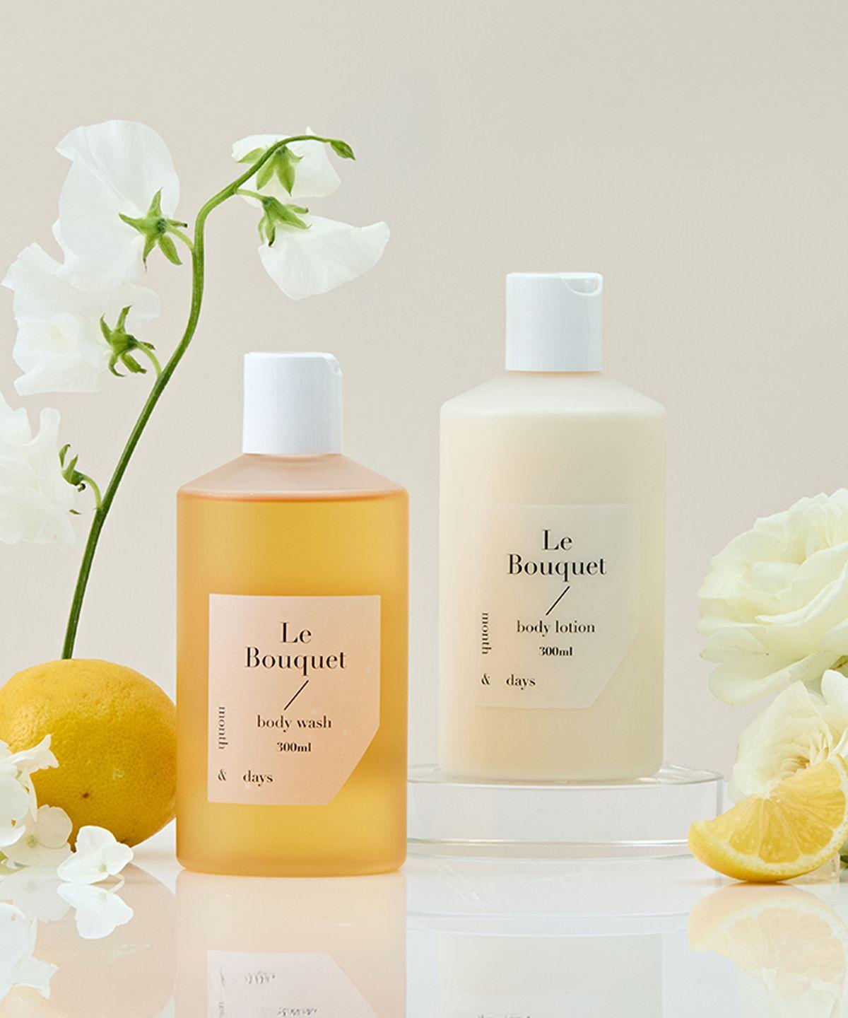 [Body SET] Perfume Care Le Bouquet Floral Scent (Body Wash 300ml + Body Lotion 300ml)